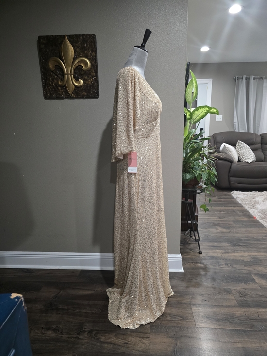 Dresses & Skirts - Champagne Sequin Draped Decorative Dress Form Display